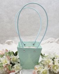  12cmx13cmx12cm + a fl, trapz alak, steppelt mints, vzhatlan papr virgtska: menta